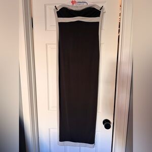 Chic Black and White Maxi Dress